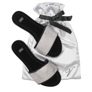 Victoria’s Secret Embellished Velvet Slides